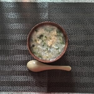 卵とじで食べやすい☆中華風七草粥